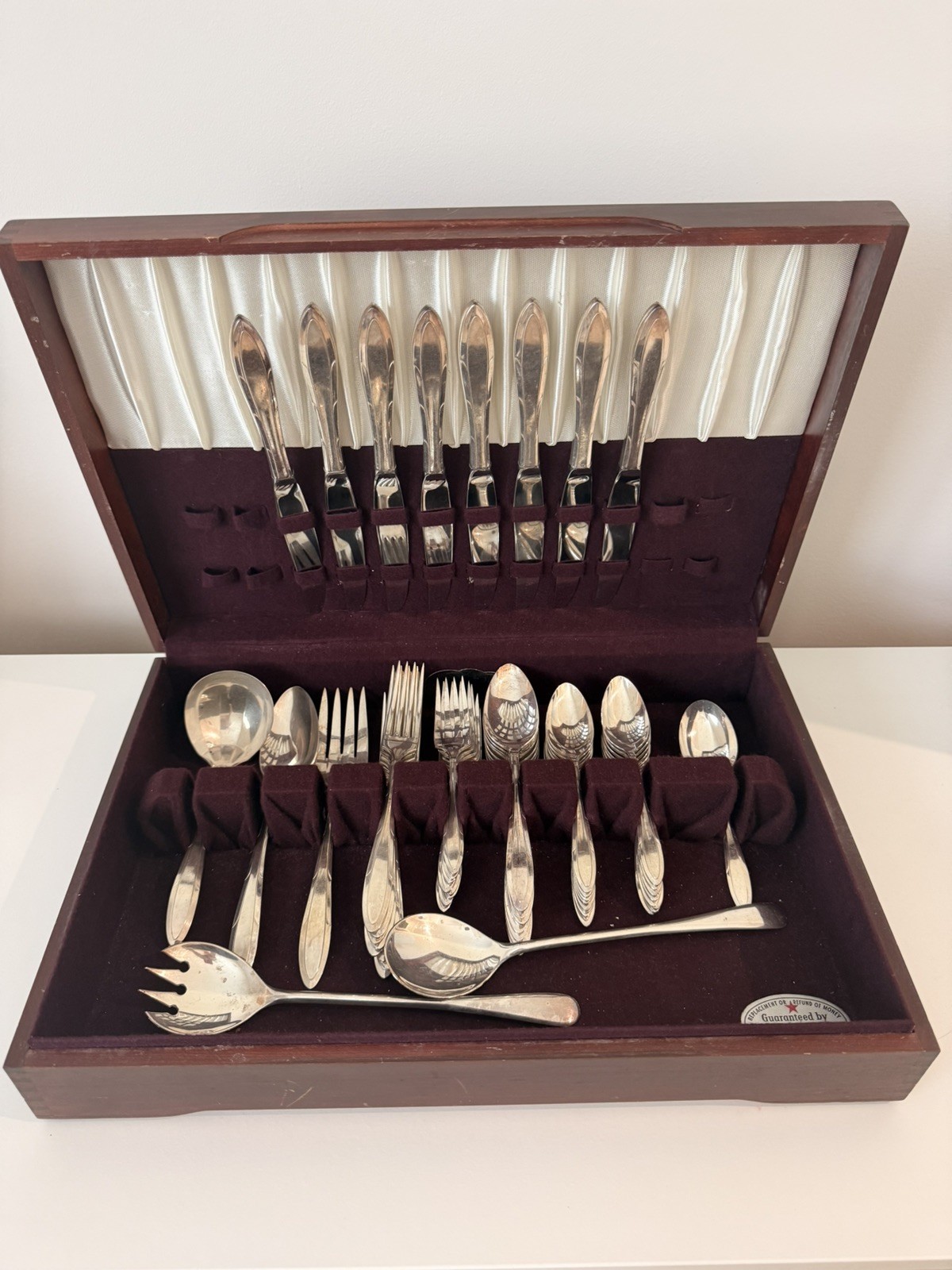 Nobility Plate Reverie Silverplate Flatware Set Service 6 w/ Case