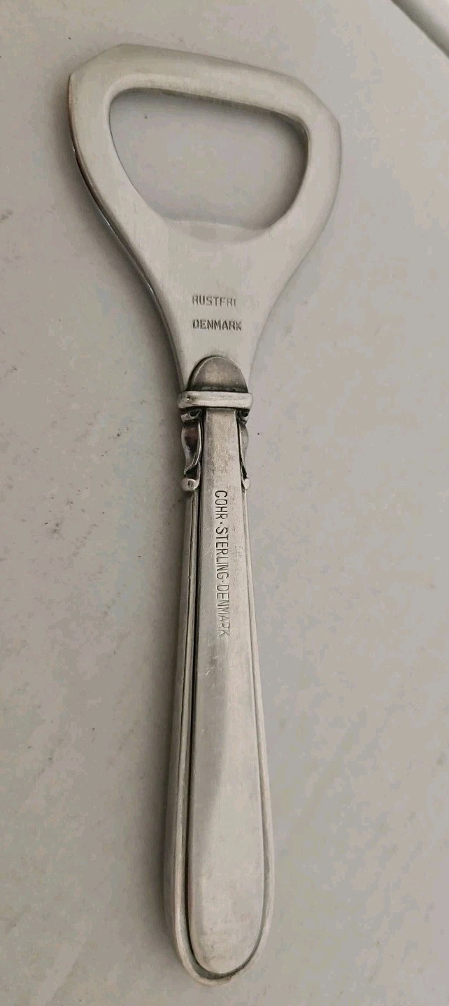 Rustfri Denmark Cohr Sterling Silver Bottle Opener Sterling Handle Original 5″