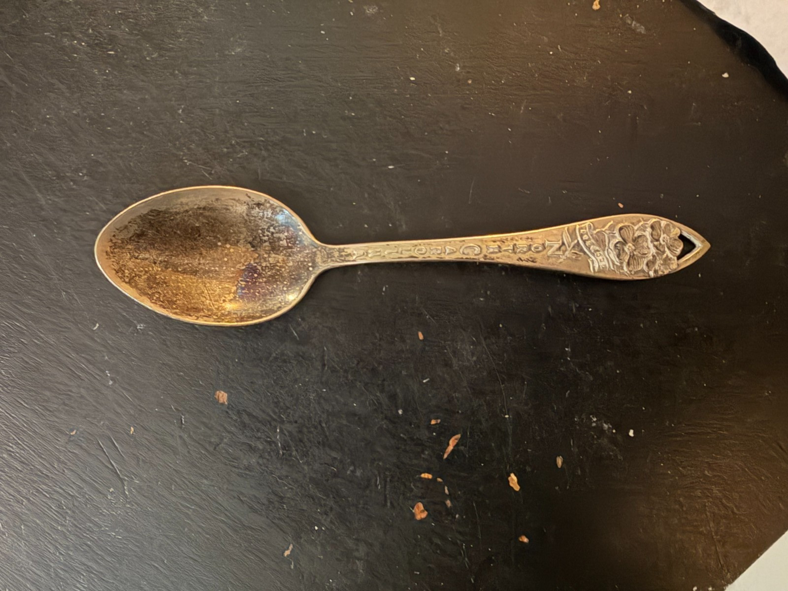 Vintage STERLING SILVER North Carolina Souvenir 4.5″ Spoon DOGWOOD