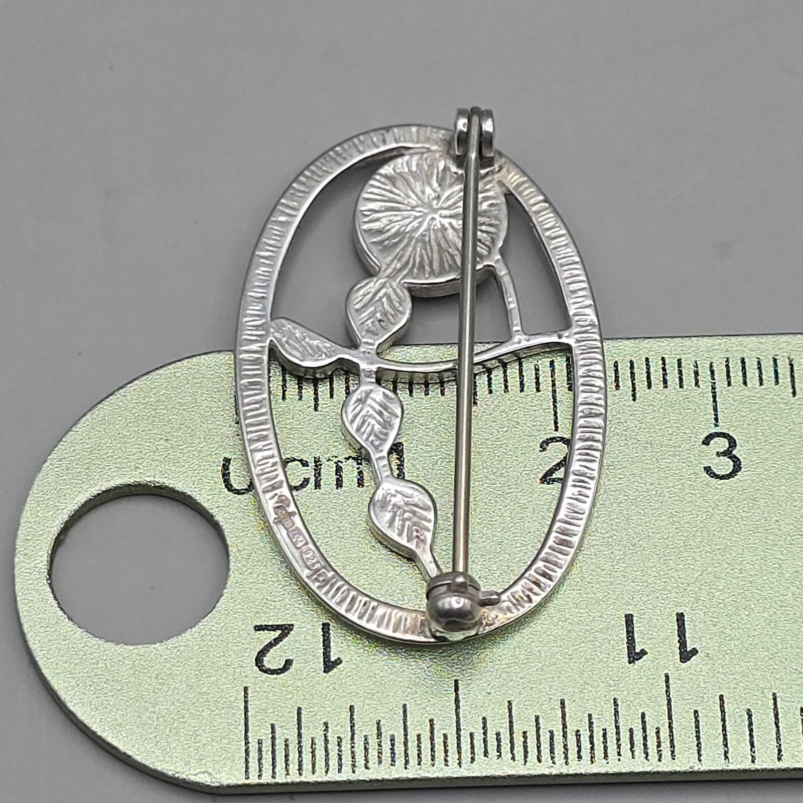 Sterling Silver Glasgow Rose Brooch – Carrick Jewellery CJL Mackintosh Style Pin
