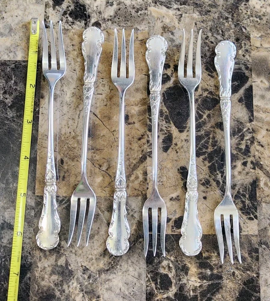 SET OF 6 REED & BARTON ANTIQUE c1889 LUXEMBOURG SILVERPLATED COCTAIL 🍢 &…