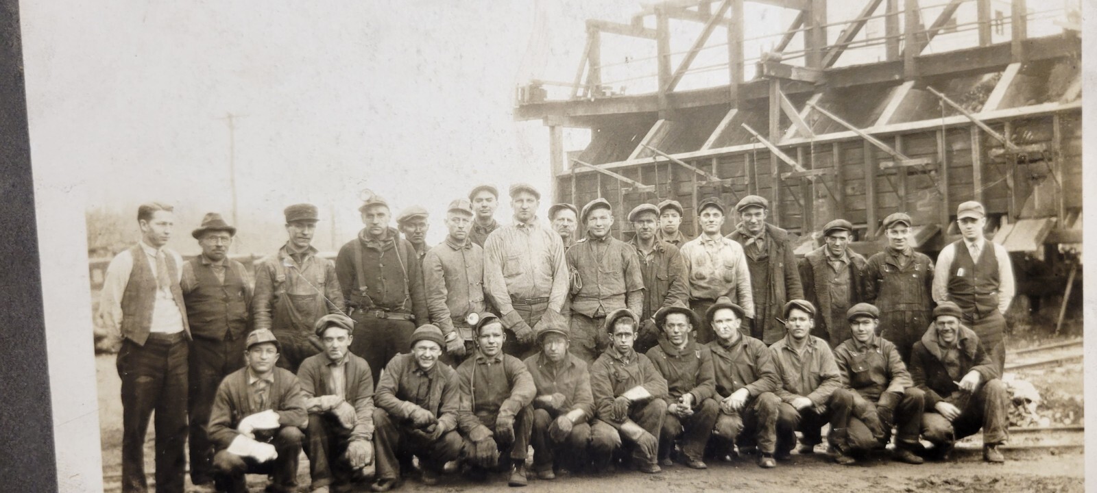 Rare Old Gibson Mine Baker PA Coal Miners Cabinet Photo Schuylkill County
