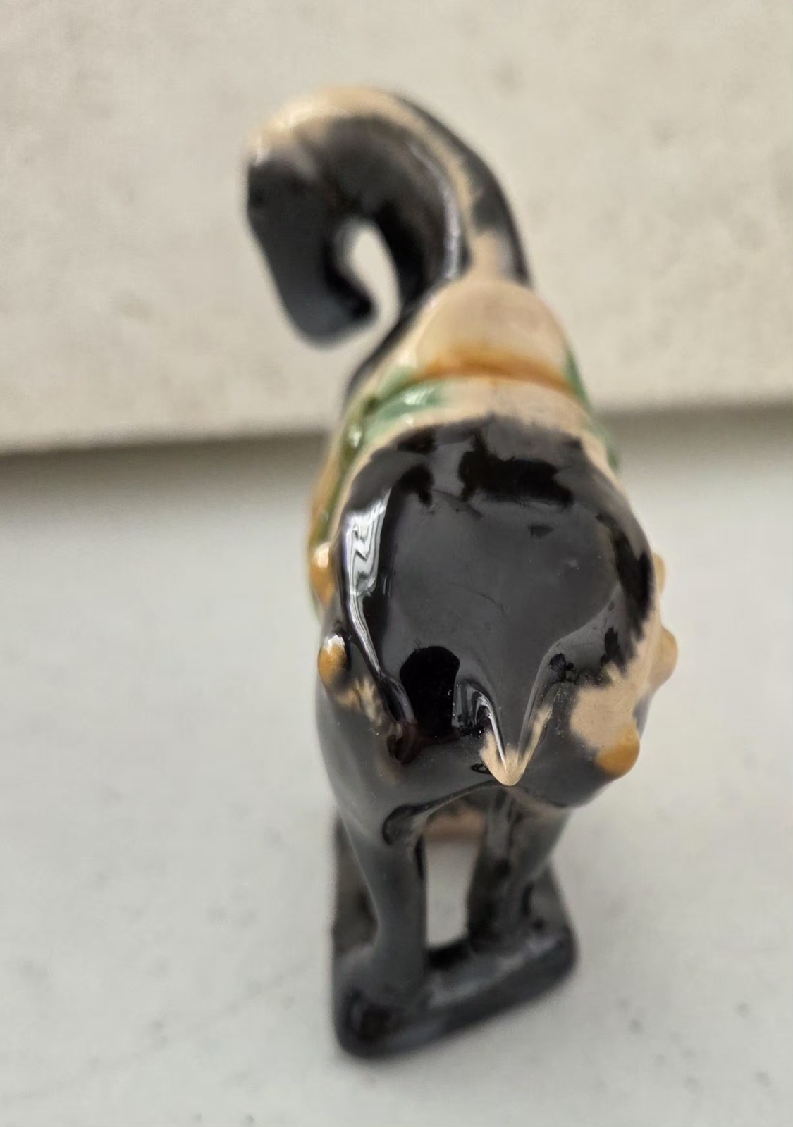 Chinese Tang Dynasty Drip Style Glaze Ceramic Lot Of 6 War Horse Figurines READ