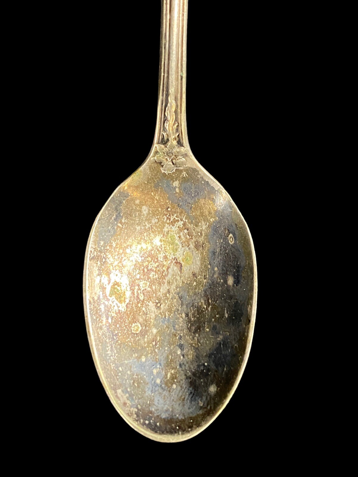 Antique WB MFG Co Silverplate Demitasse Spoon Floral