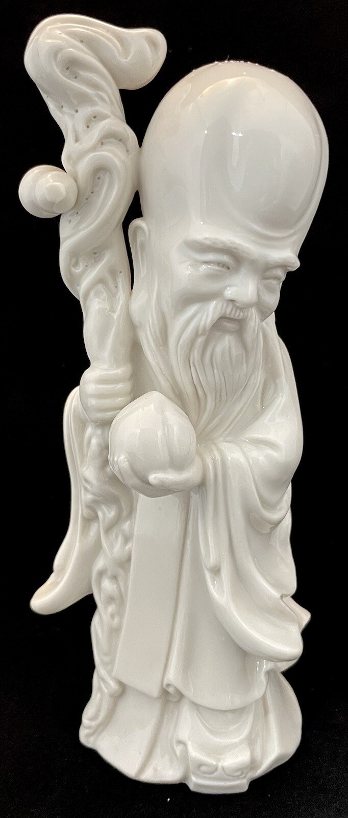 Blanc De Chine Shoulao Statue 7″