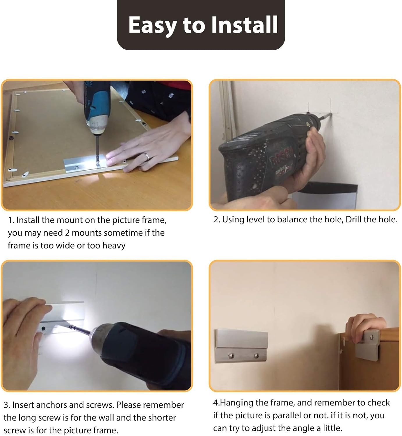 Interlocking Wall Mounting Kit – Hanging Hardware Set