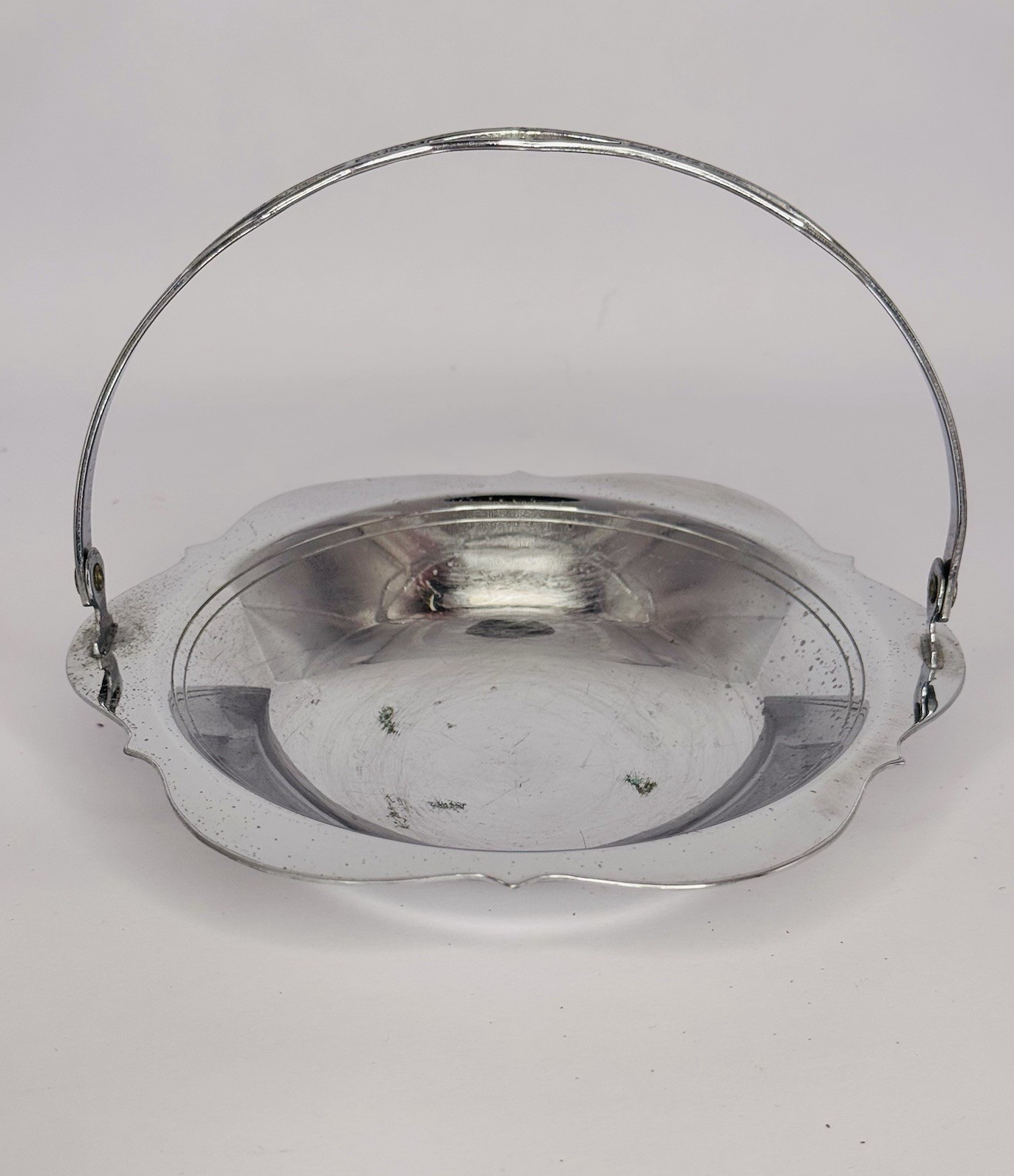 Vintage Farberware Brooklyn NY Silverplate Basket Dish Handle 5.75”