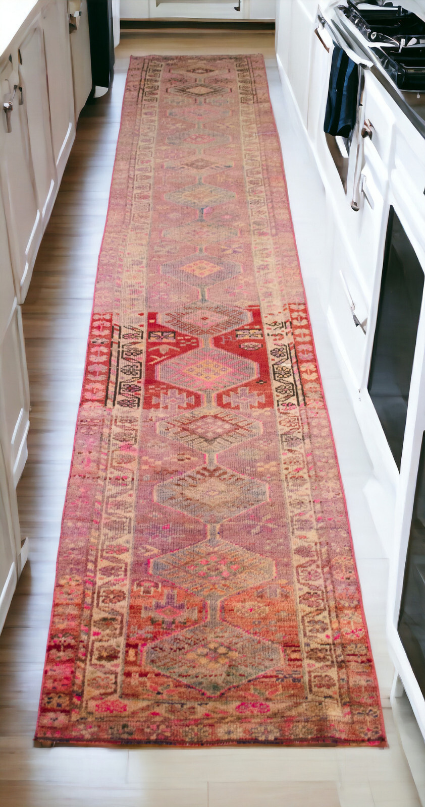 Hallway Runner Rug Hand Made Rug Kitchen Island Decor Oushak rug 3×13 ft approx
