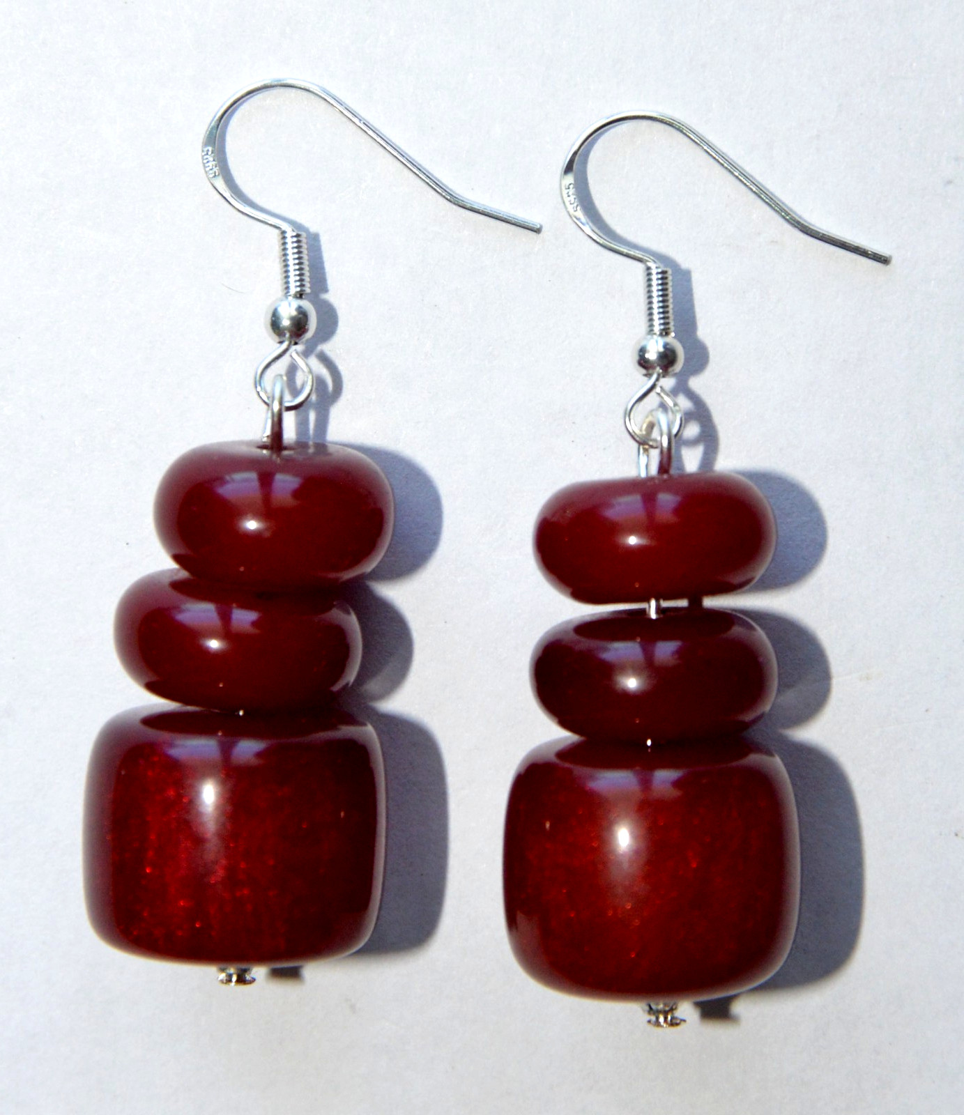 ✅RUSSIAN SOVIET EARRINGS BAKELITE BALTIC CHERRY AMBER SILVER HOOK NECKLACE WATCH