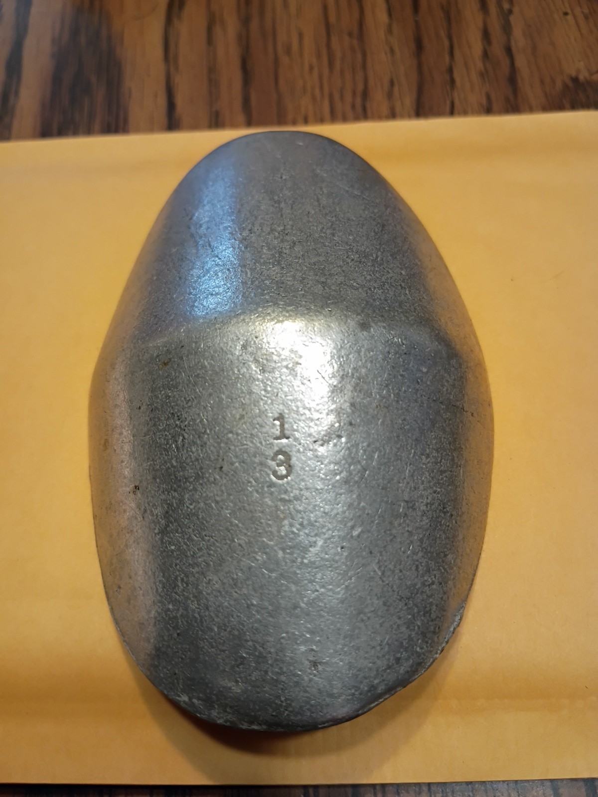 Vintage Antique Era Aluminum Weight Scale Scoop Tray Stamped 13 Rare