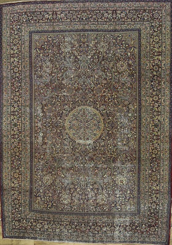 Pre-1900 Hand-made Antique Area Rug 9×12 Traditional Hand-knotted Wool Carpet