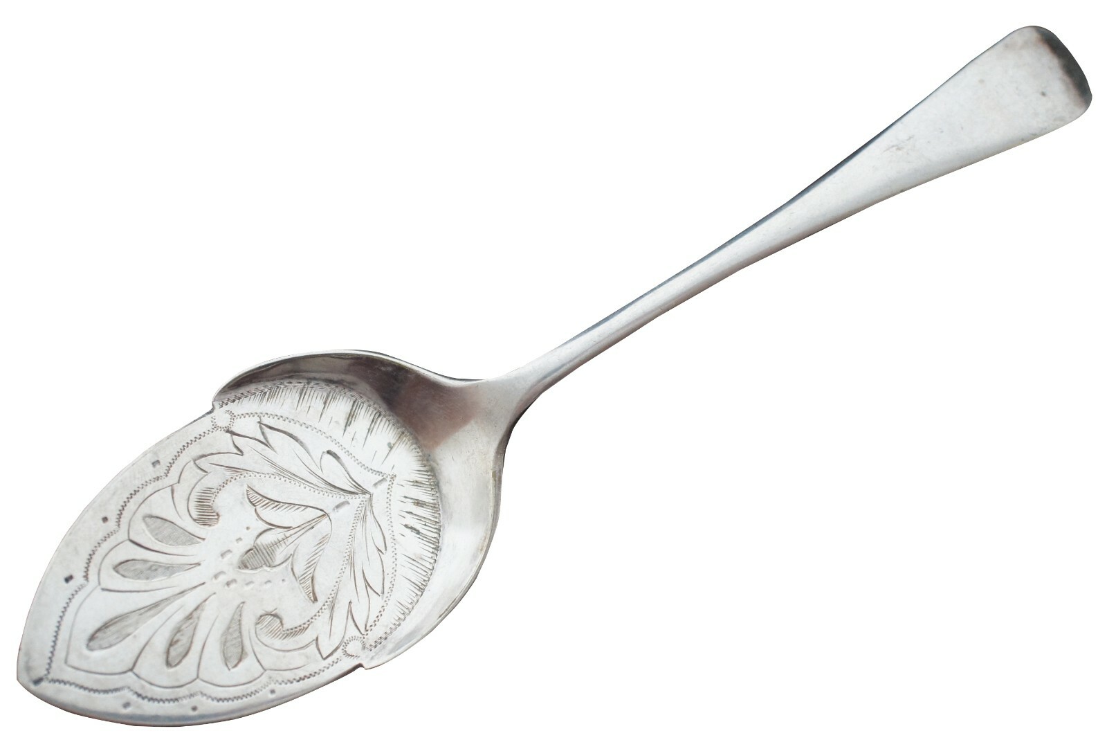 Antique Philip Ashberry & Sons English Sheffield Silver Plate Serving Spoon 6″