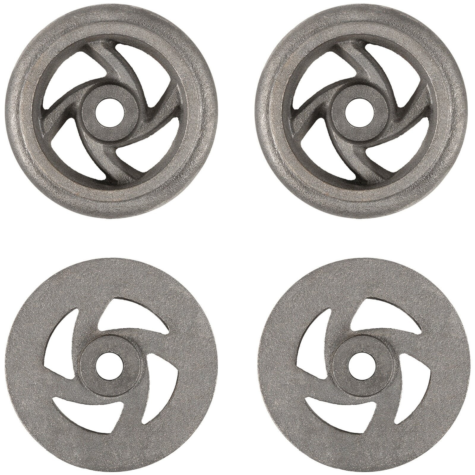 For LG Mining Ore Car Small Track Mine Cart Wheel Cast Iron 7 1/4 Diameter 4pcs