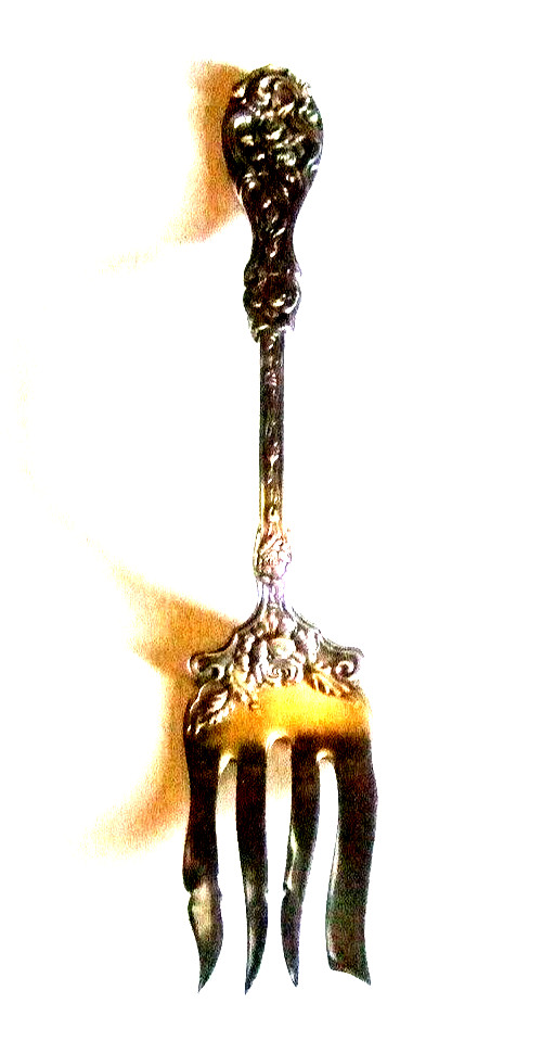 Silverplate Serving Fork Rogers Silverplate Rose Pattern