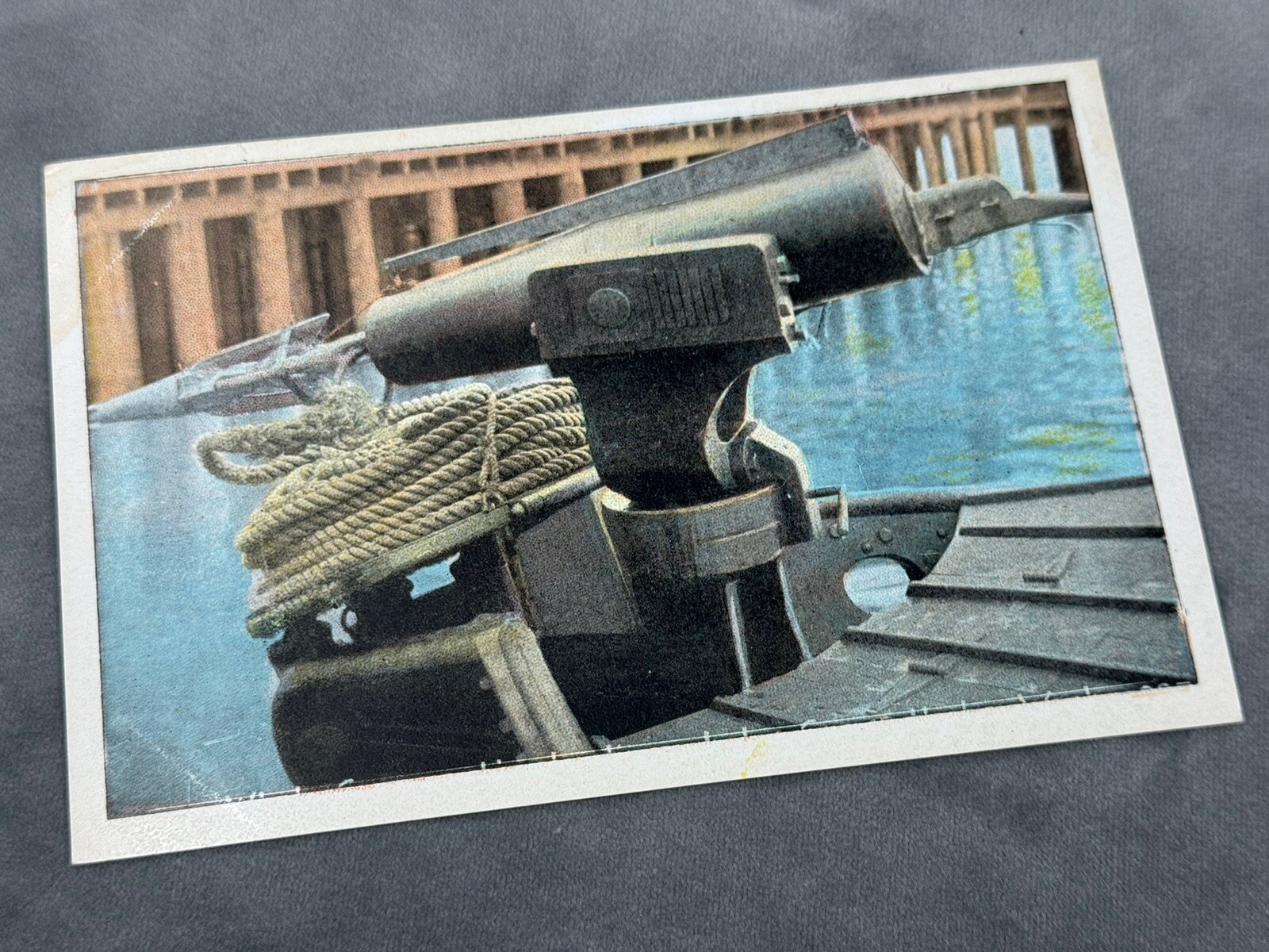C.1915 Postcard “HARPOON” on Bow of Ship ~ No Postmark, Pacific Novelty Co. S.F.