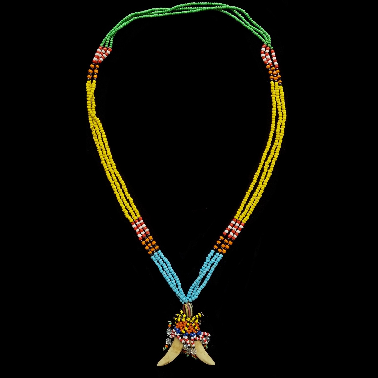 Dayak Beaded Neklace Tribal Motif Borneo Kalimantan Ethnic Primitive Jewelry