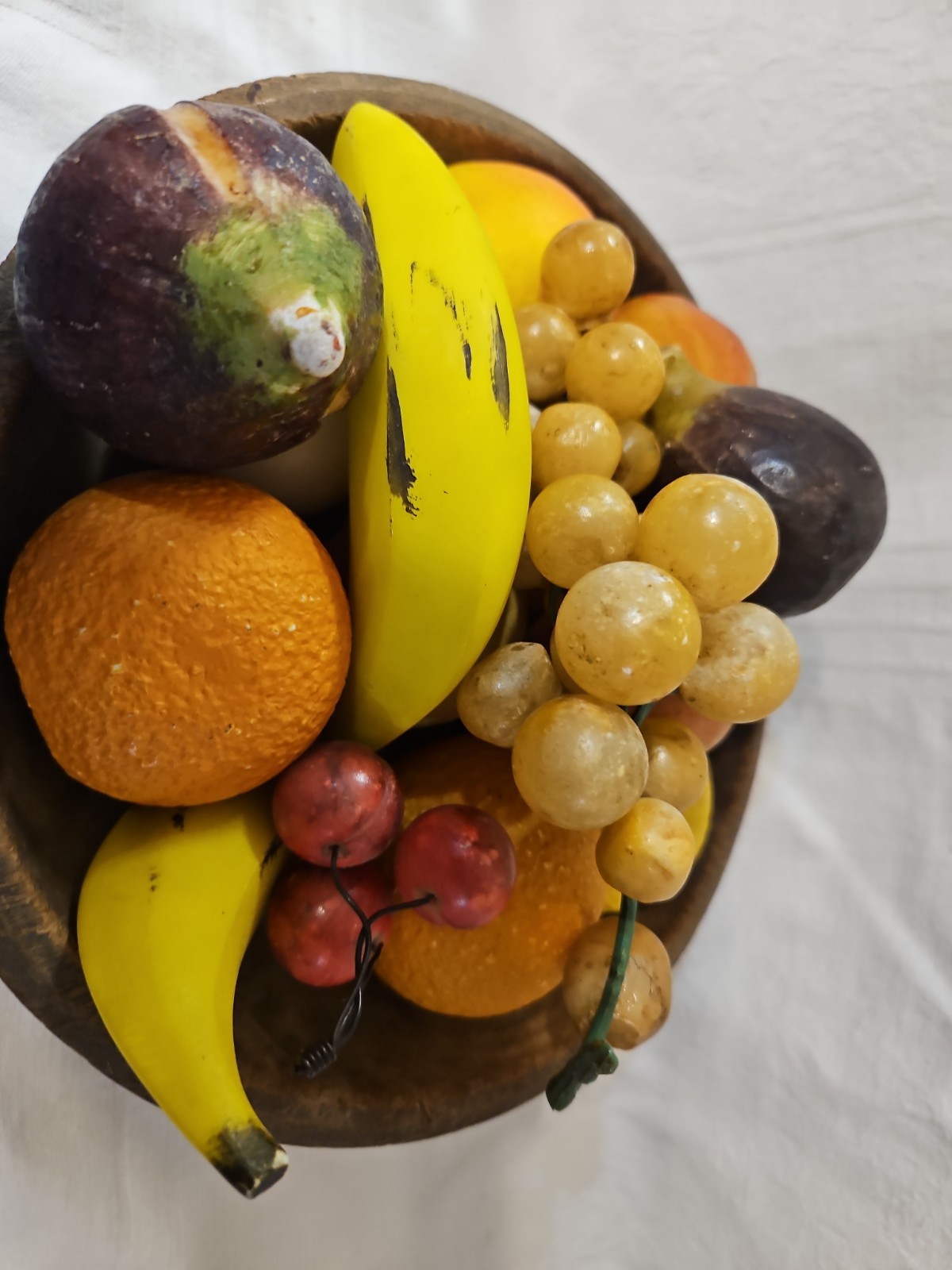 Vintage Italian Alabaster Stone Fruit Golden Grapes. Grapes ONLY