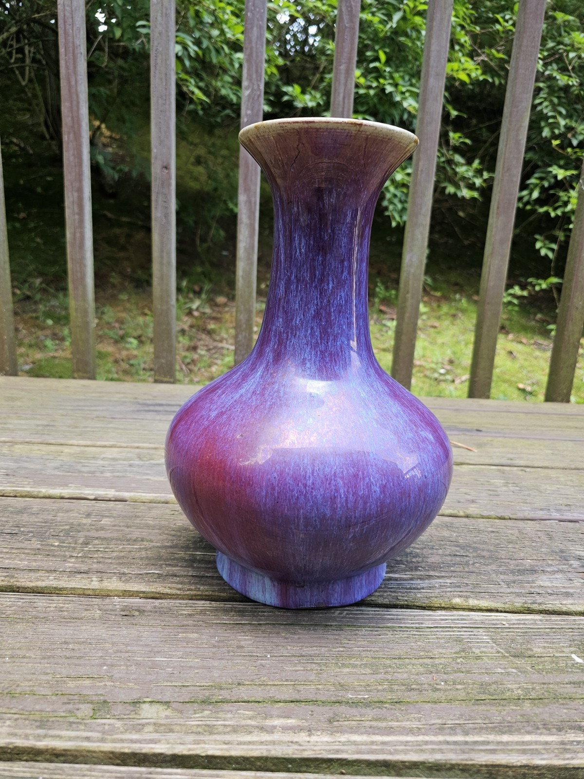 18th Century Purple Flambé-Glazed Vase, Qing Dynasty, China