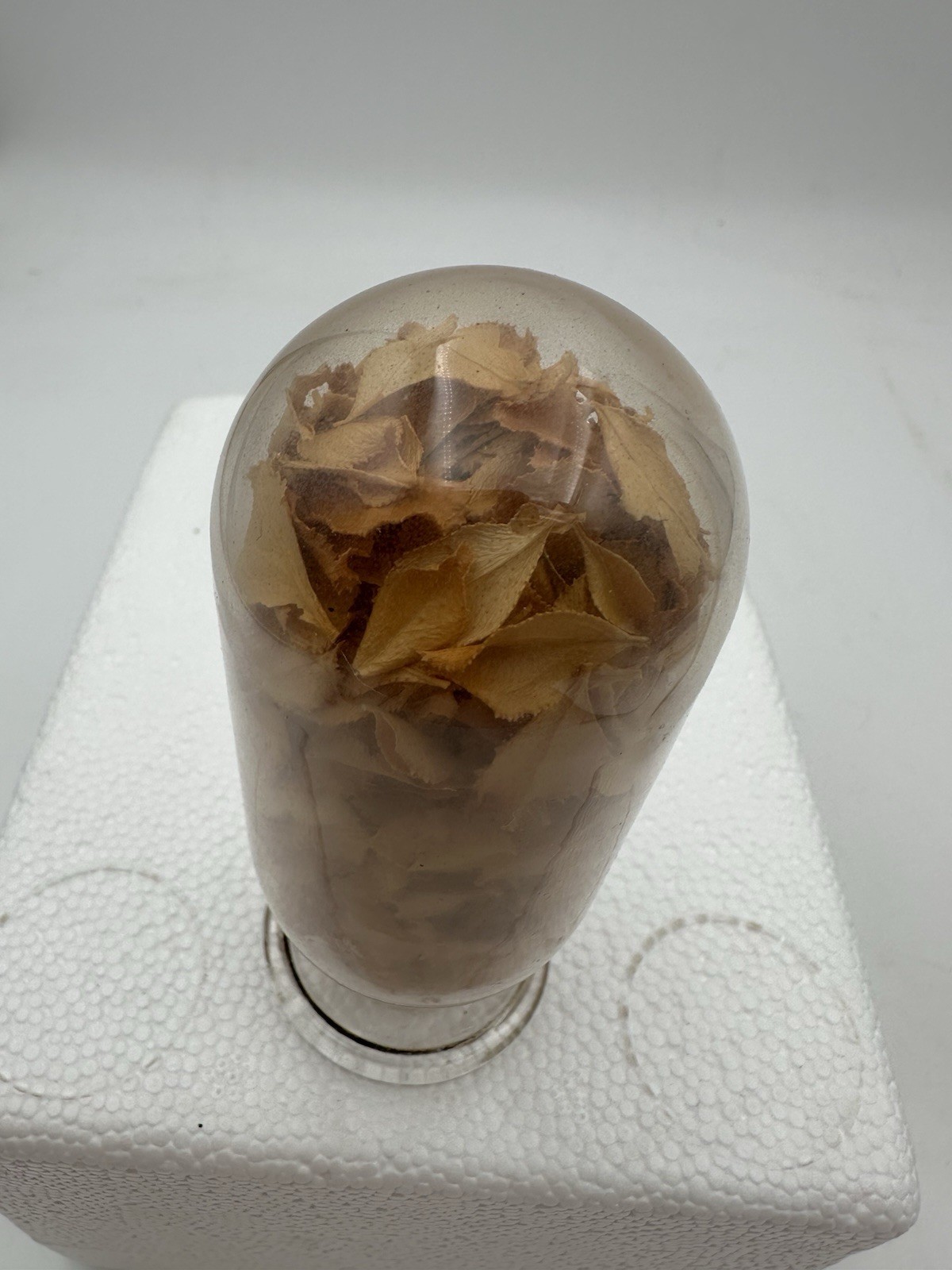 Antique Apothecary Inverted Display Globe Unknown Contents 5” Tall Museum Pc.