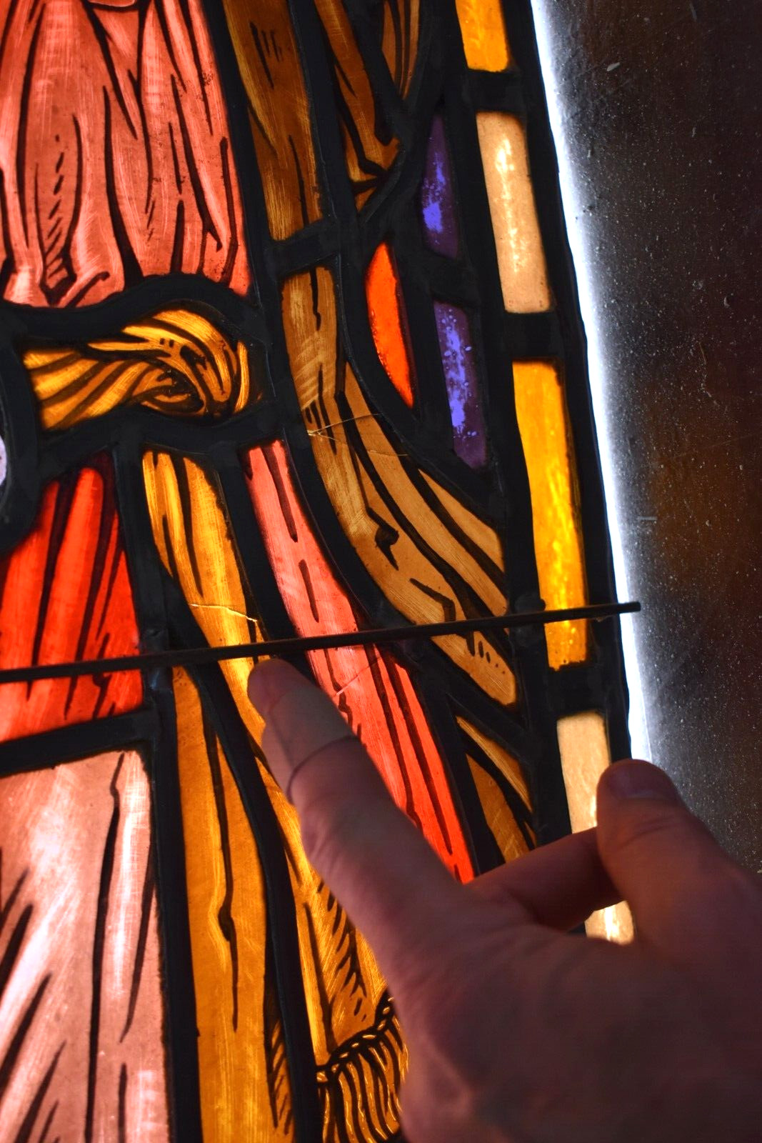 + Stained Glass Church Window, Jesus with Donkey, 49 3/4″ x 22 3/4″ (FPR25)
