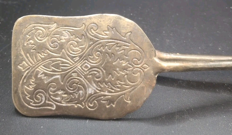 Vintage Ornate Silverplate Pastry Cake Sandwich Scissor Tongs B407