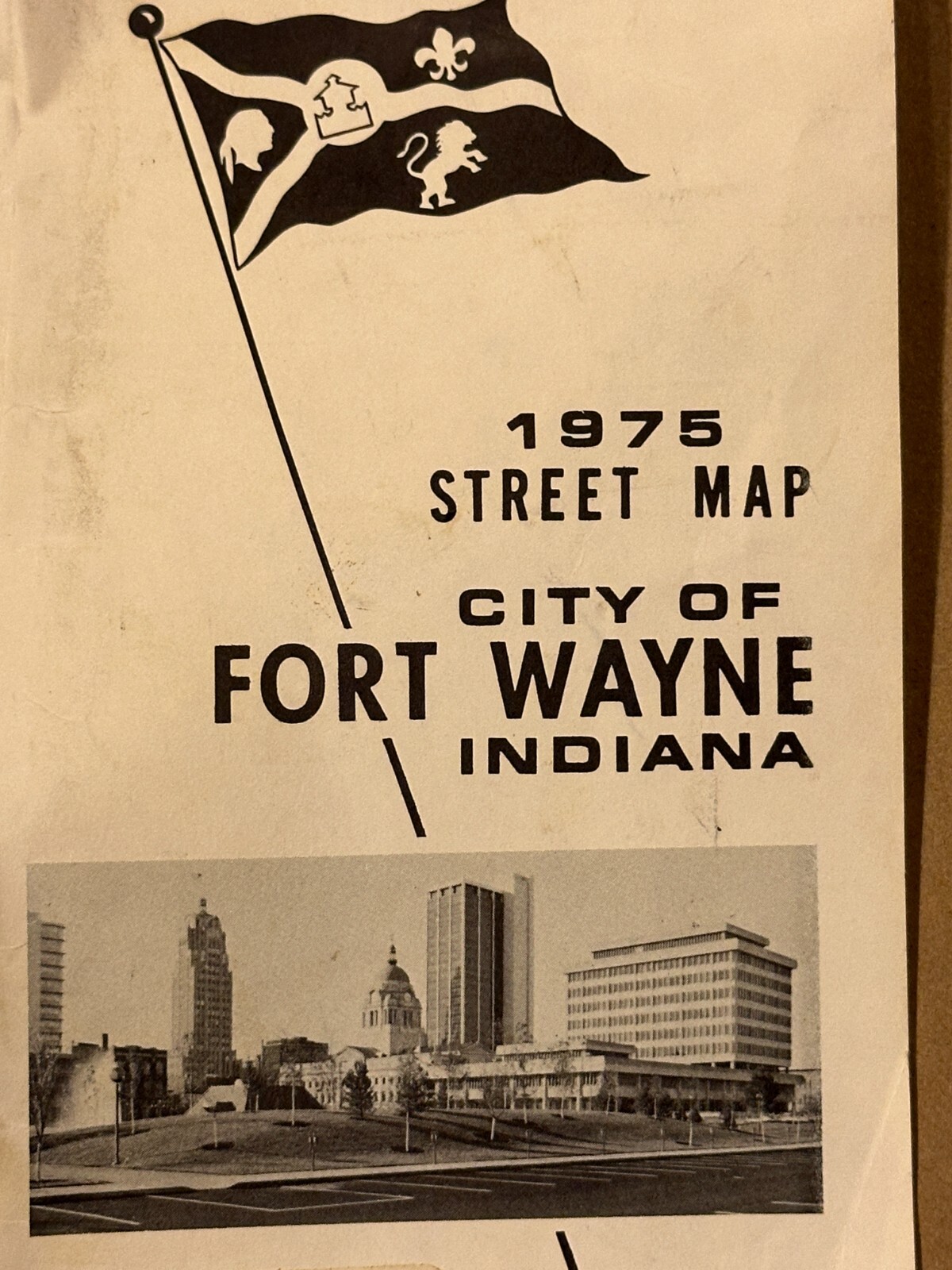 1975 Street Map of City of Fort Wayne, Indiana – 36 x 49 Inches