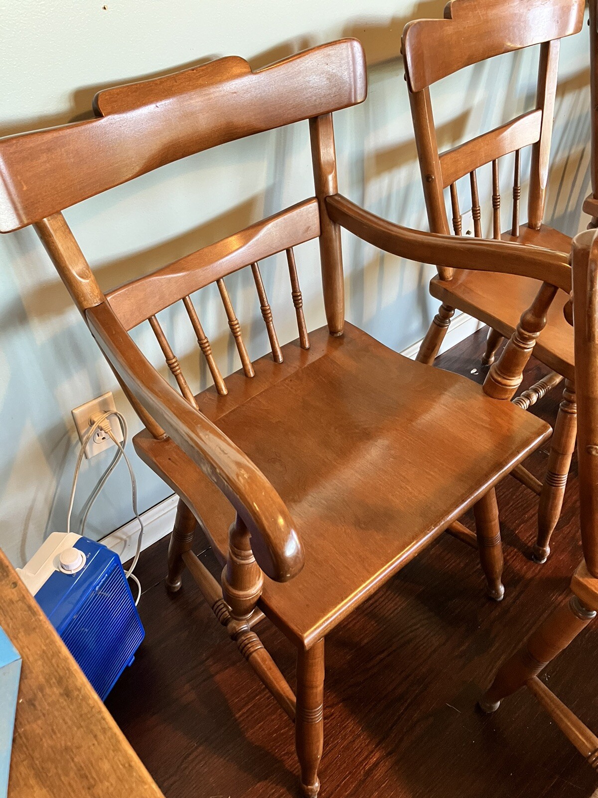 5 Sprague & Carleton Kitchen Chairs Solid Rock Maple New Hampshire VINTAGE