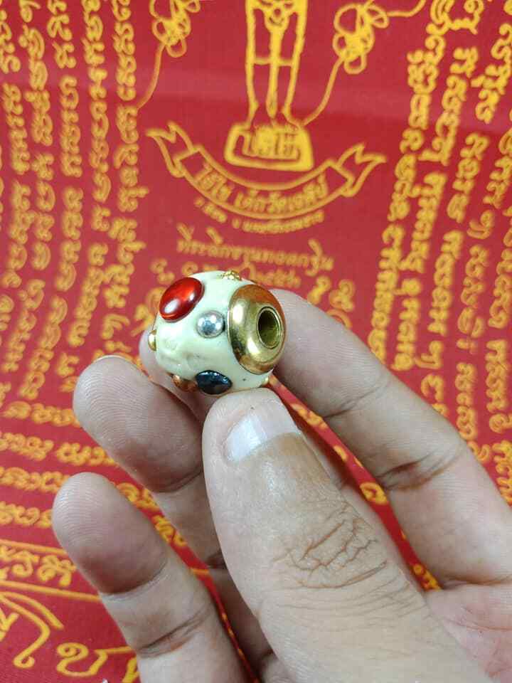 TAKRUT HEALING LEKLAI LP SOMPORN RED GEM HOLY MAGIC GOOD HEALTH LUCK THAI AMULET
