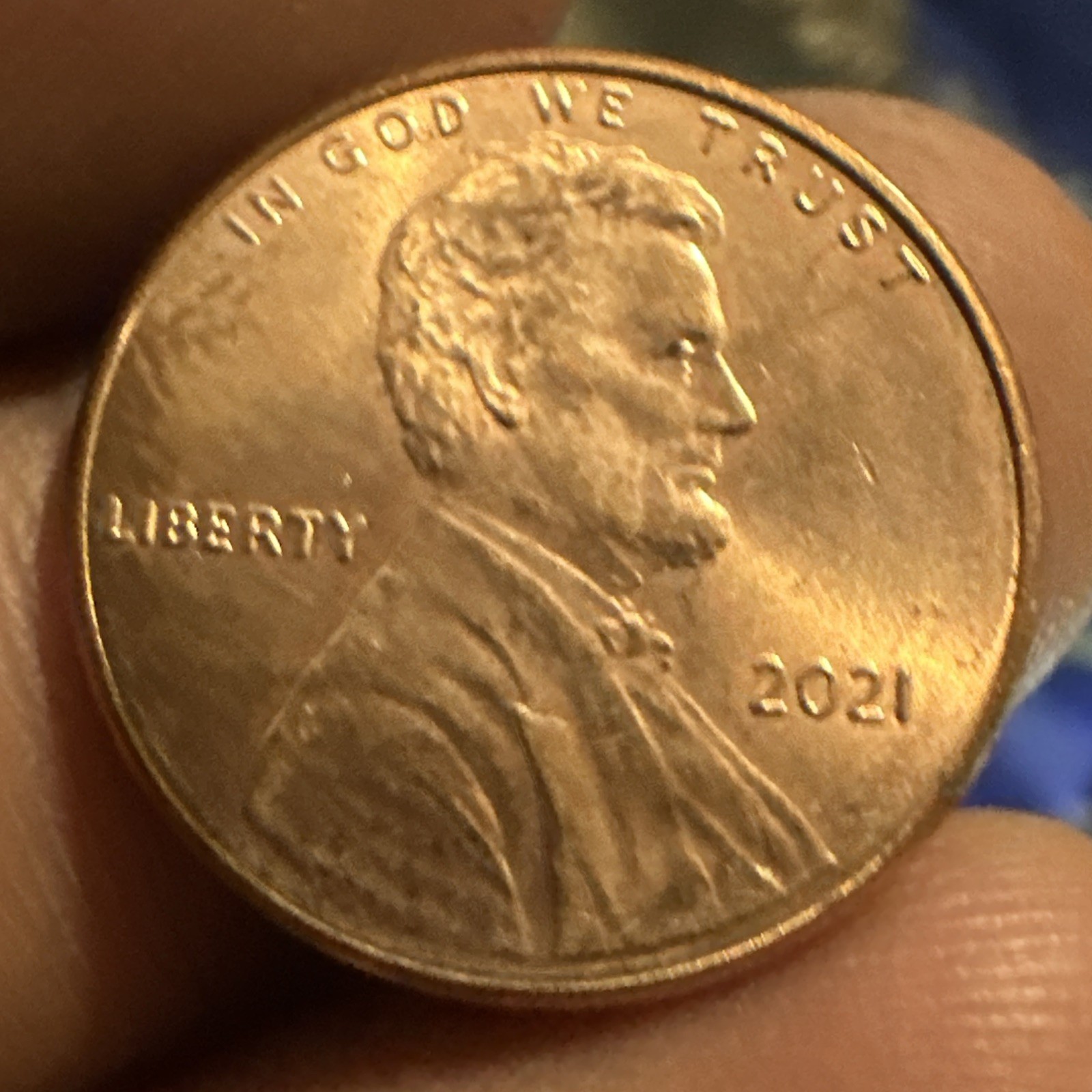 2021-P Lincoln Shield Cent with Die Cud Mint Error, Brilliant Uncirculated
