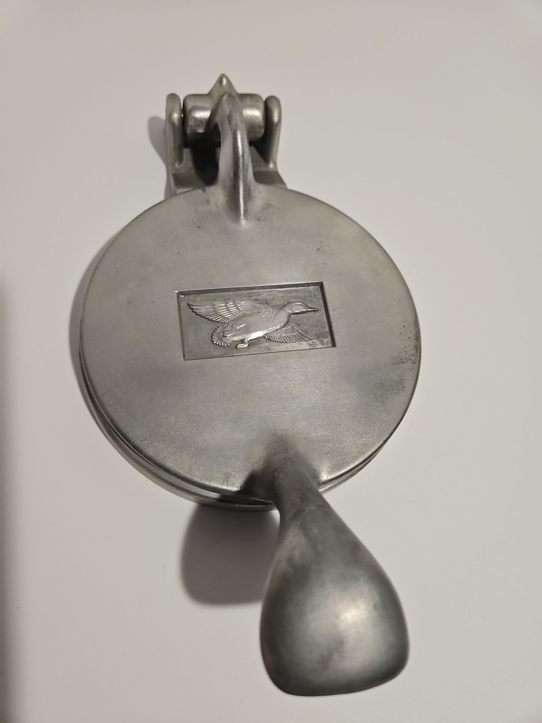 VTG. Sears,Roebuck & Co.diecast aluminum hamburger press,1960s,5″ Embossed Duck
