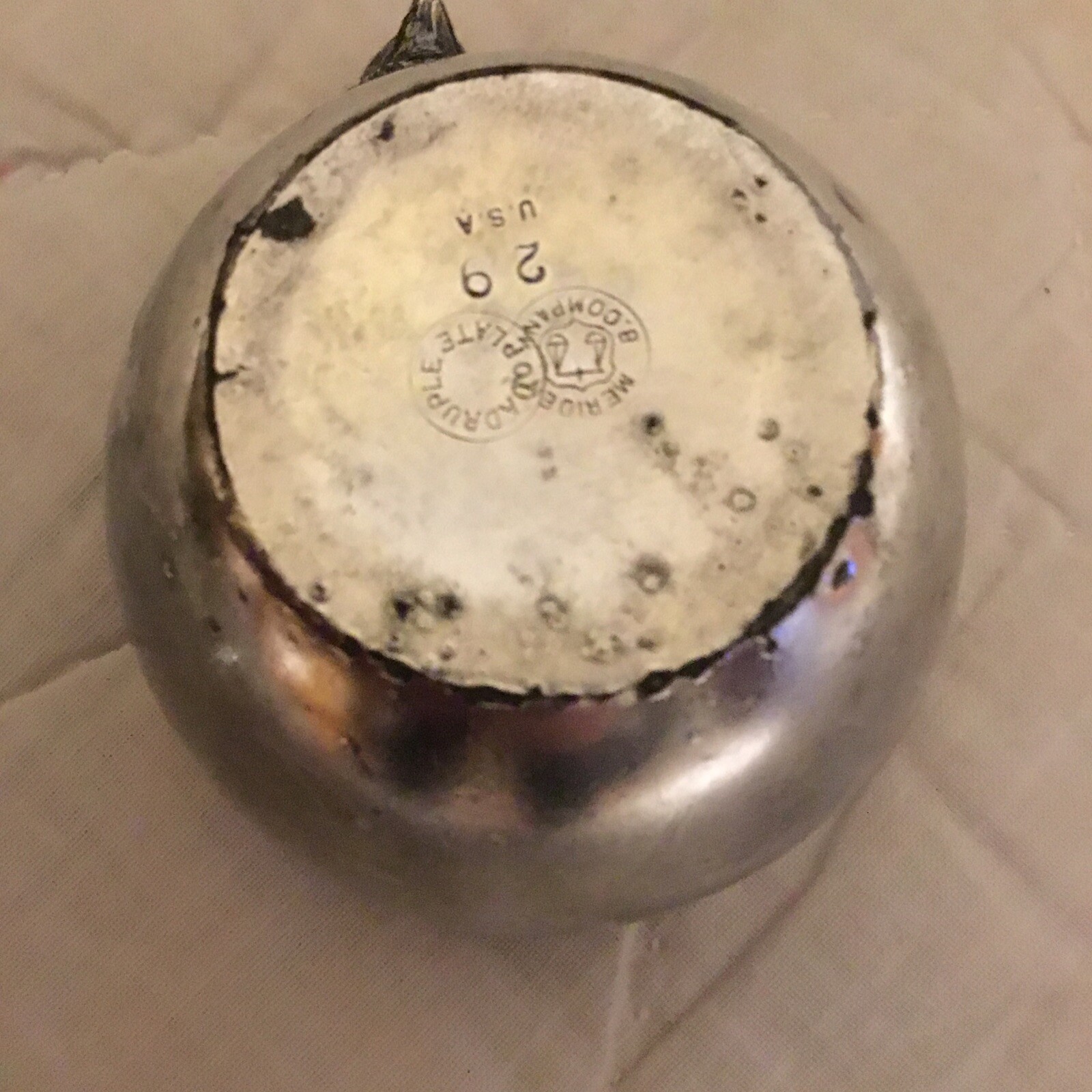 Antique EASTER MERIDEN Silverplate Hatching CHICK EGG Toothpick/ Match Holder