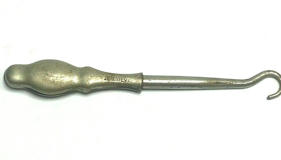 Victorian German Silver Button Hook Boot Shoe/Glove Fastener c. 1890s-1910s