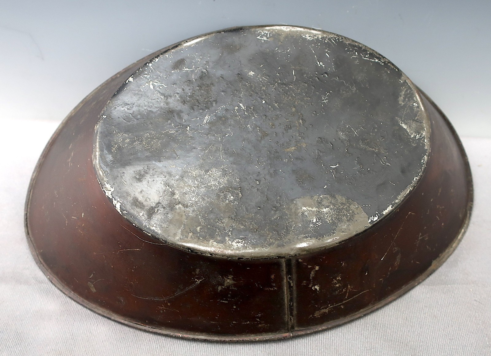 Painted Tin Tole Oval Breadpan 19th century