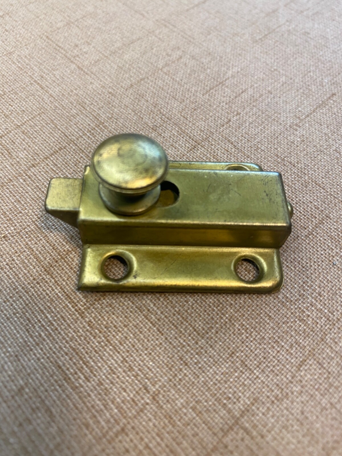 Brass-Door Closure-Slide Closure-Window/Door/Cabinet-Spring Knob- 1 1/4″ x 2″