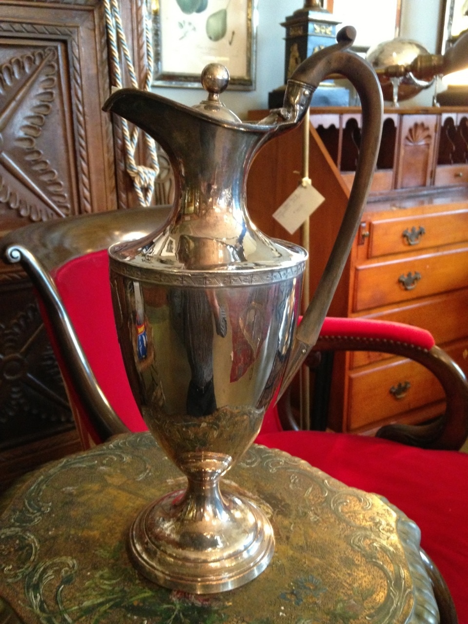 Antique English Sheffield Silver Wine Ewer 1790-1810 Wine Decanter Fine Dining