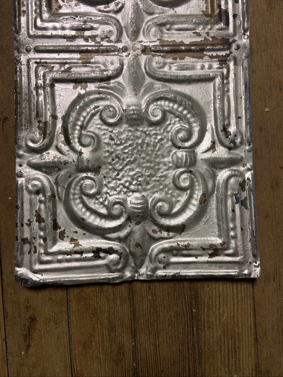 24″ x 12″ Full Piece Antique Ceiling Tin Vintage Reclaimed Salvage Art Craft