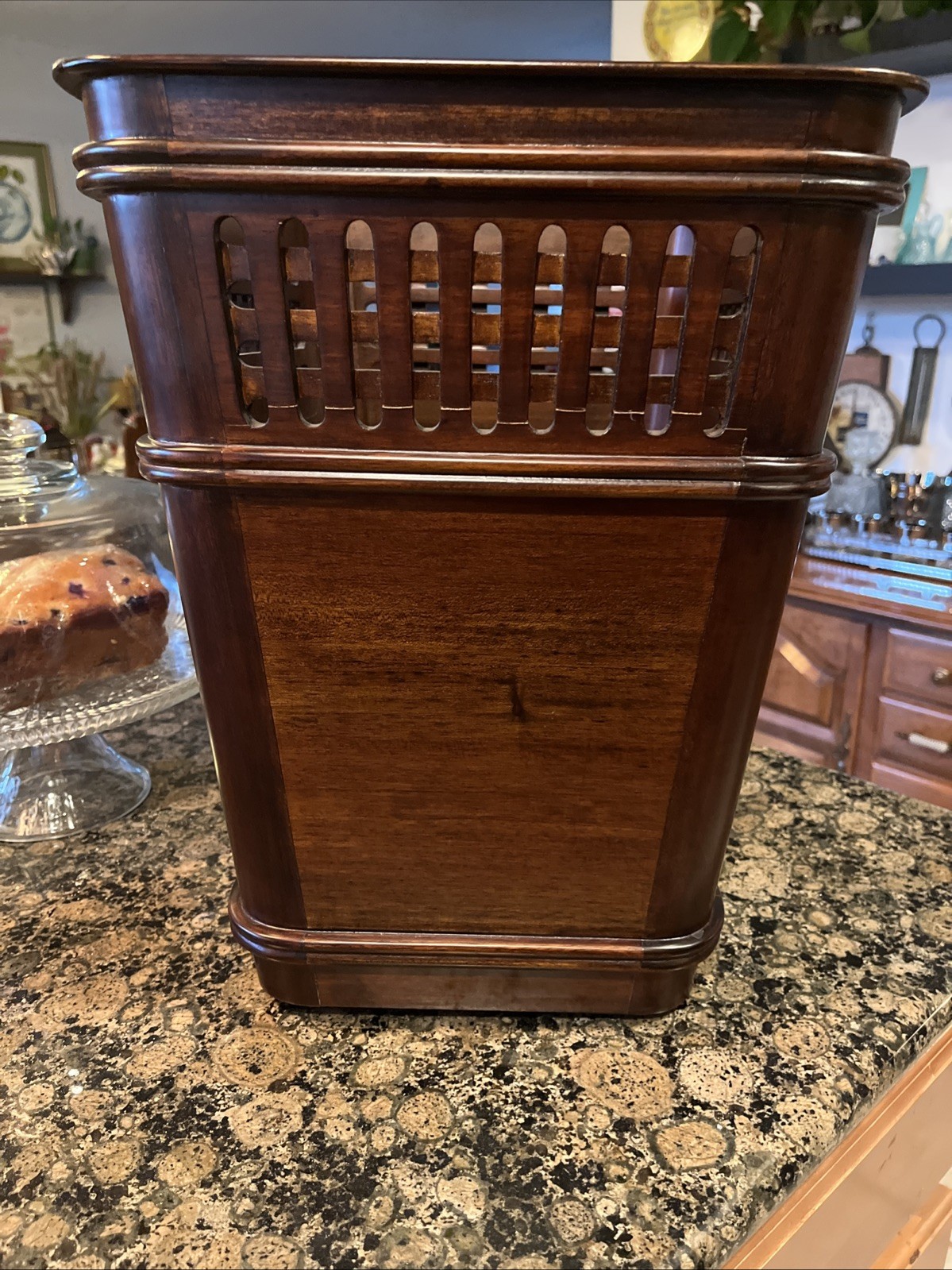 MCM – Selamat Designs – LARGE- Executive Waste Basket in Walnut