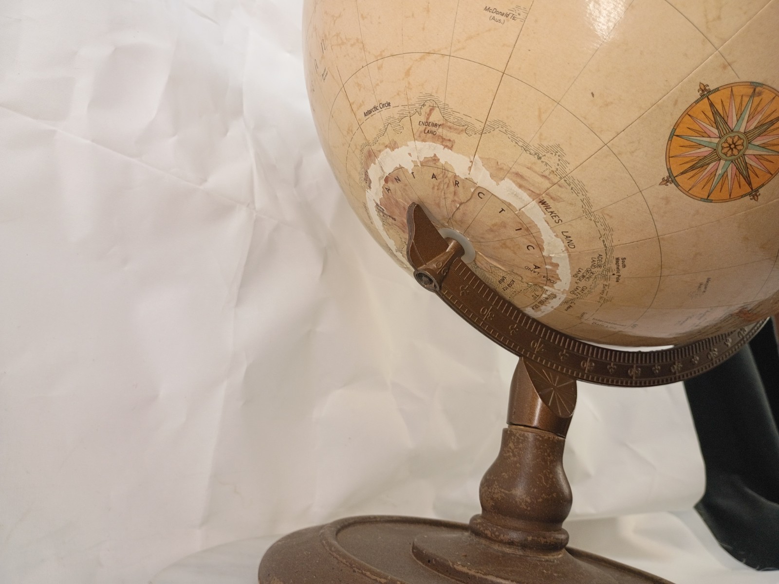 REPLOGLE GLOBE World Classic Series ~Wood Base & Brass Accents~12″ Diameter~