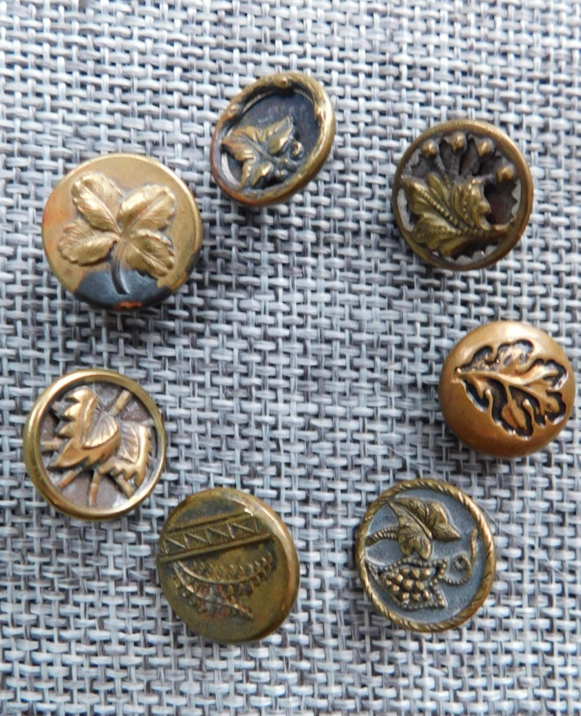 Lot Antique Vtg Buttons Plant Life #226-B