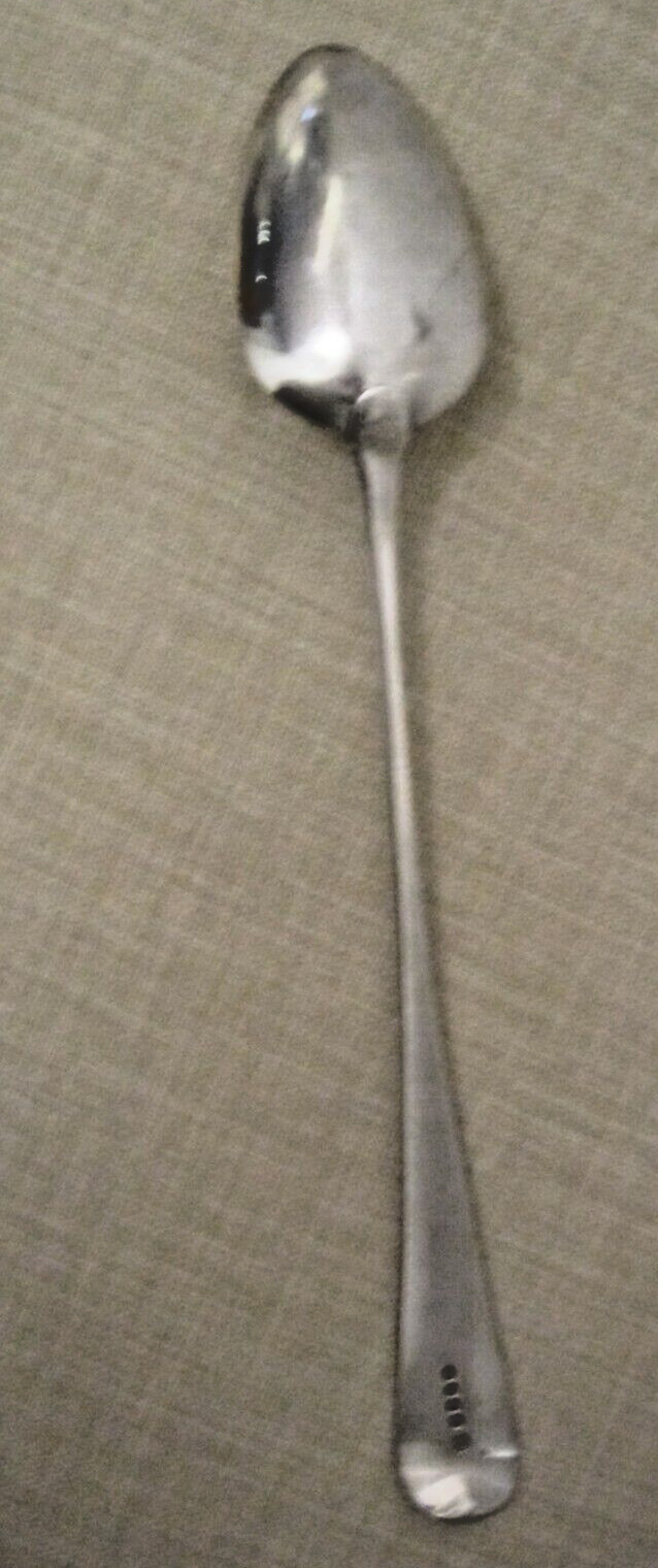 Antique H Mono Sterling Silver Stuffing Spoon Hallmark 1811 Wallis Haynes LONDON