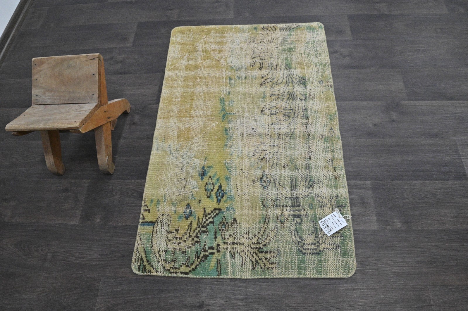 Oushak Turkish Doormat Rug 2×4 BEIGE Anatolian Handmade Vintage Small Kilim Rug