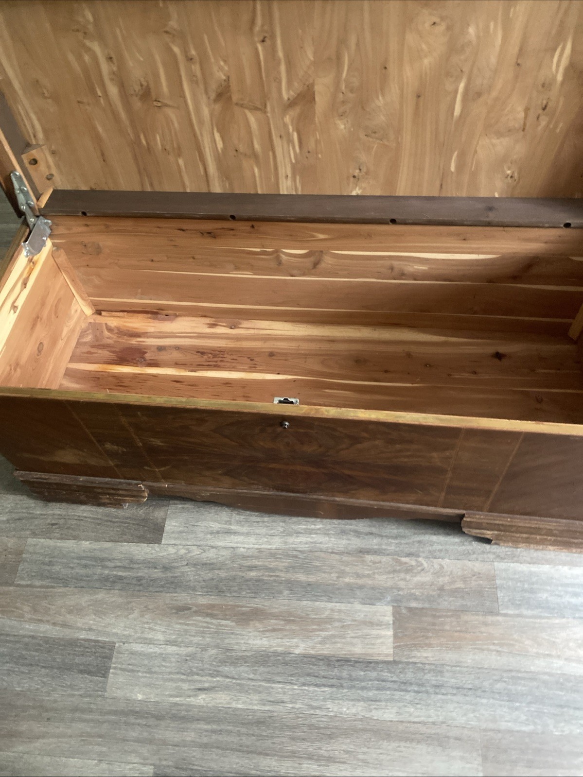 Vintage 1930s Canadian Cedar Storage Trunk, Blanket Chest, Art Deco Period