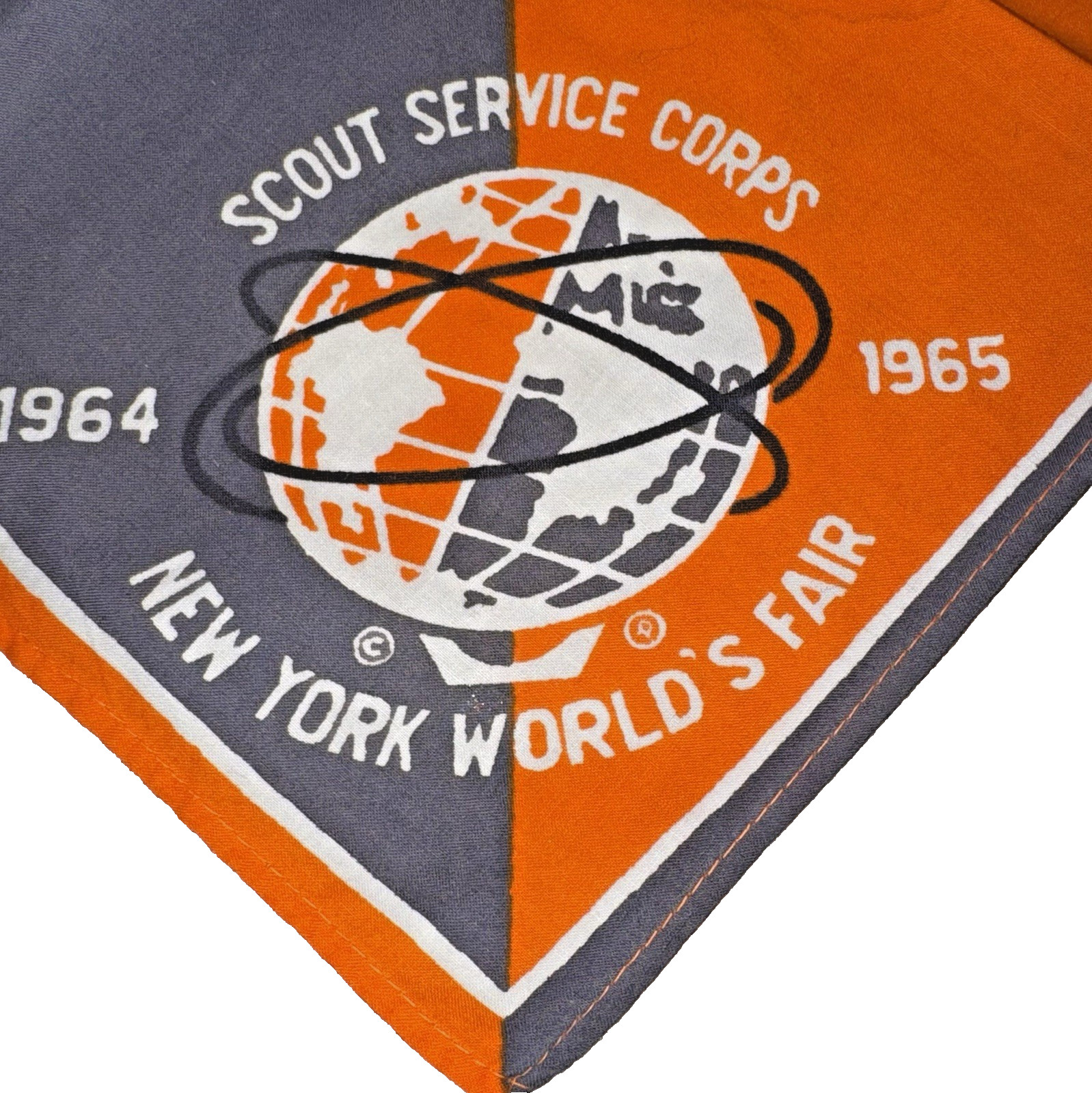 1964-65 New York World’s Fair Boy Scout Service Corps Neckerchief BSA MUST SEE!