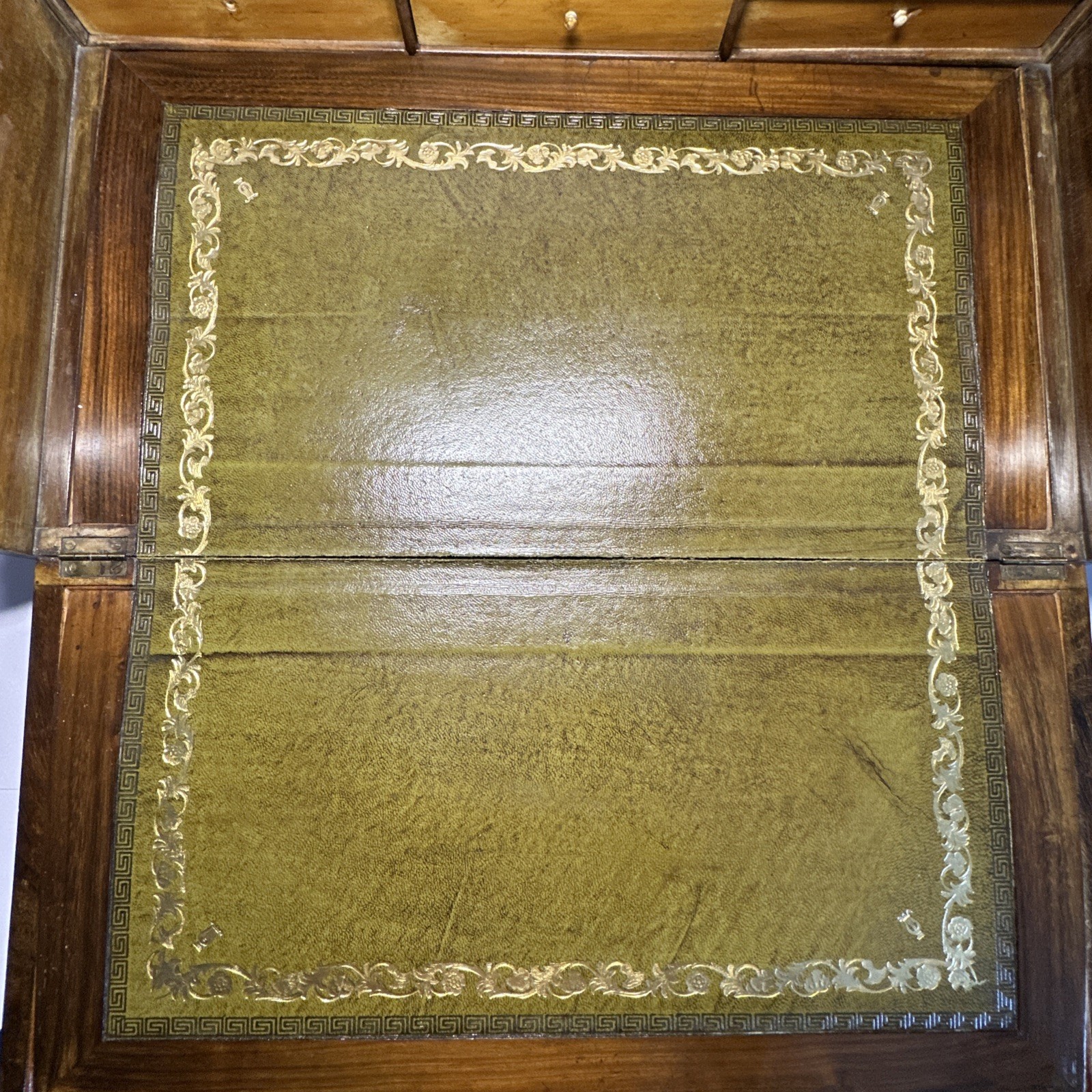 Elegant Antique Victorian Marquetry Walnut Inlaid Writing Slope Box Lap Desk