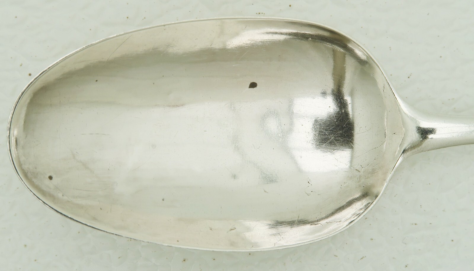 Early Coin Silver Table Spoon with Marks Engraved Date 1785