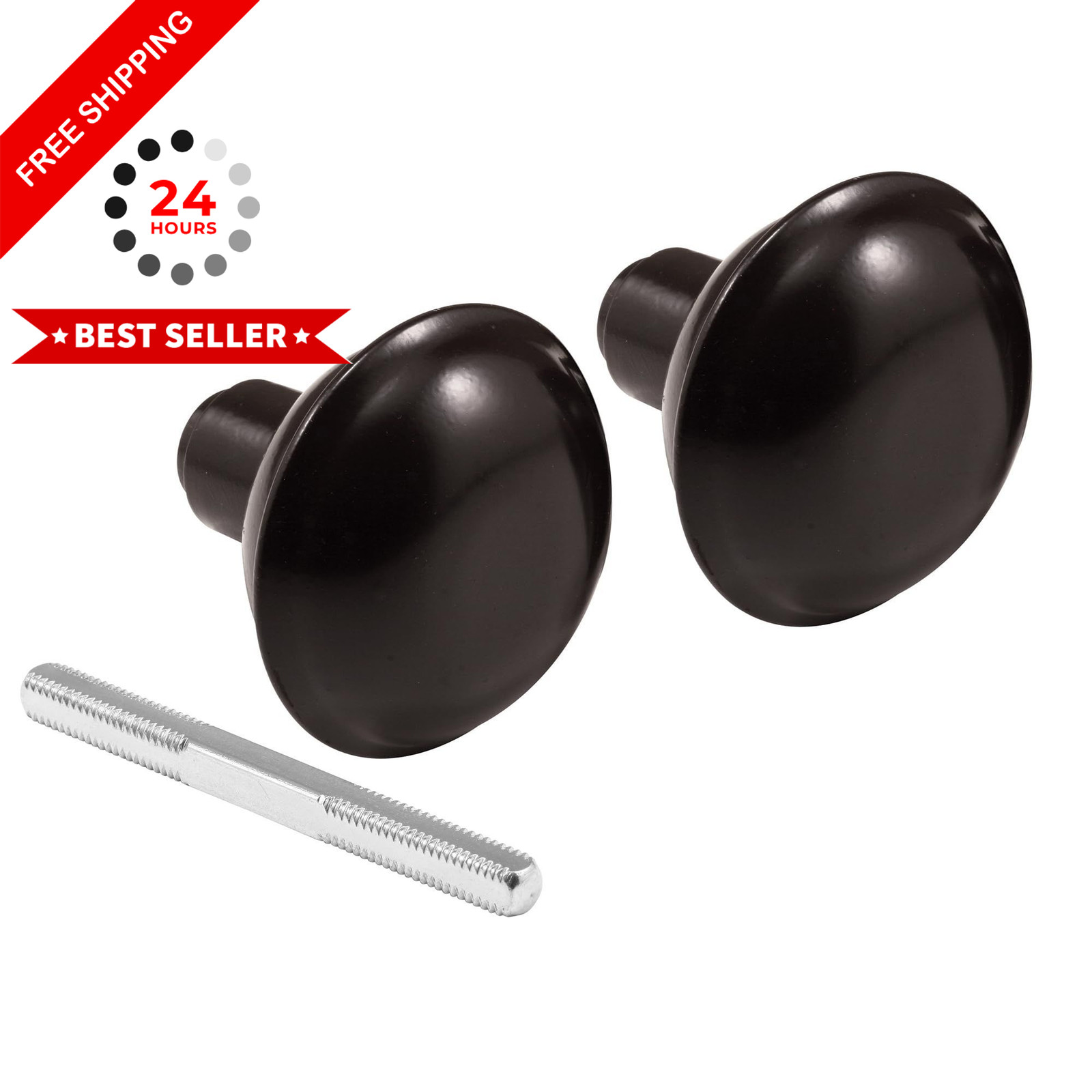 Prime-Line E 2499 Solid Brass Vintage Door Knob Spindle Set, 1 Pack, Bronze