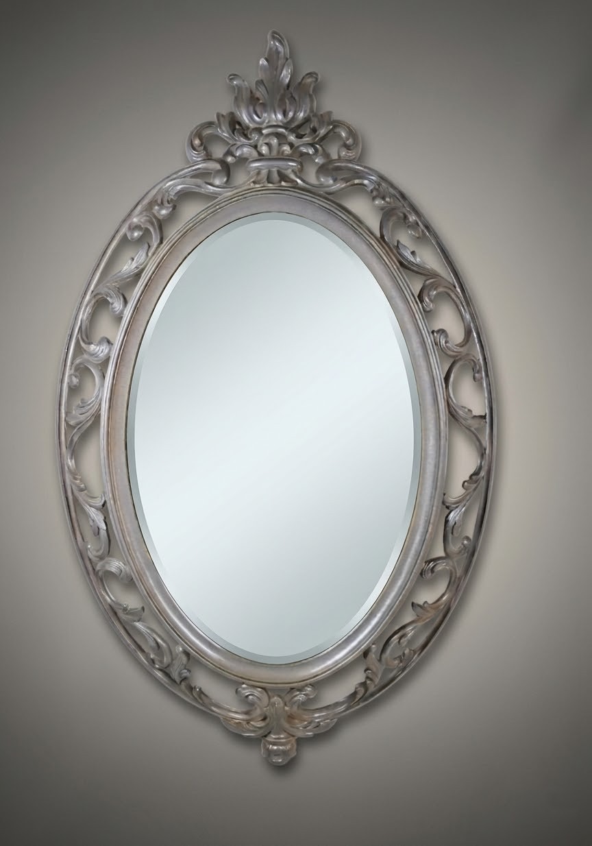 Vintage Syroco Taupe Gilt Oval Wall Mirror Mid Century Regency Decor Model 4312