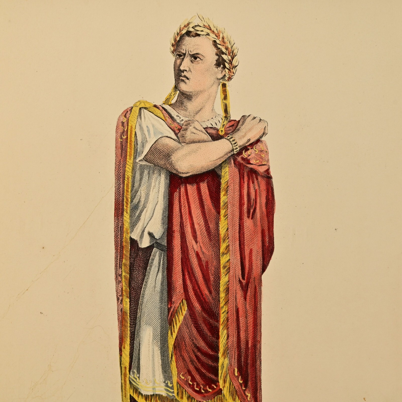 BRITTANICUS NERO Jean Racine Antique Original Theatre Portrait Engraving Print