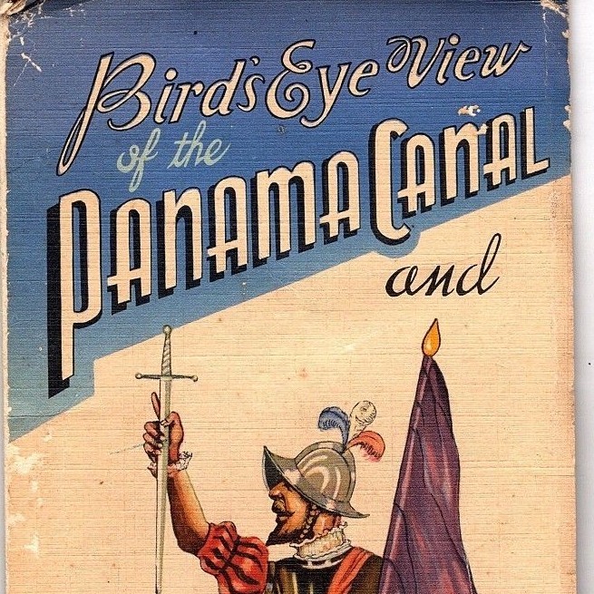 Bird’s Eye View Of The Panama Canal 1944 Map “Complete” Balboa Pacific Ocean