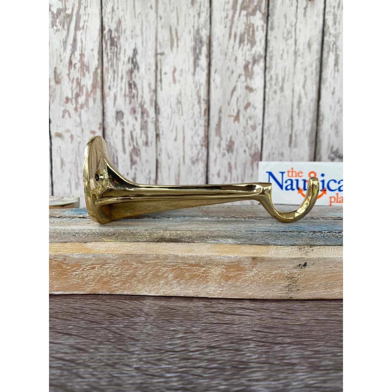 6″ Solid Brass Ship Lantern Hanger – Heavy Duty – Wall Mounted Hook – Nautical